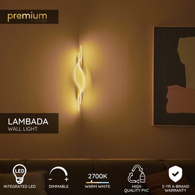 Lucide LAMBADA - Wall light - LED Dim. - 1x20W 2700K - Champagne Color - Premium